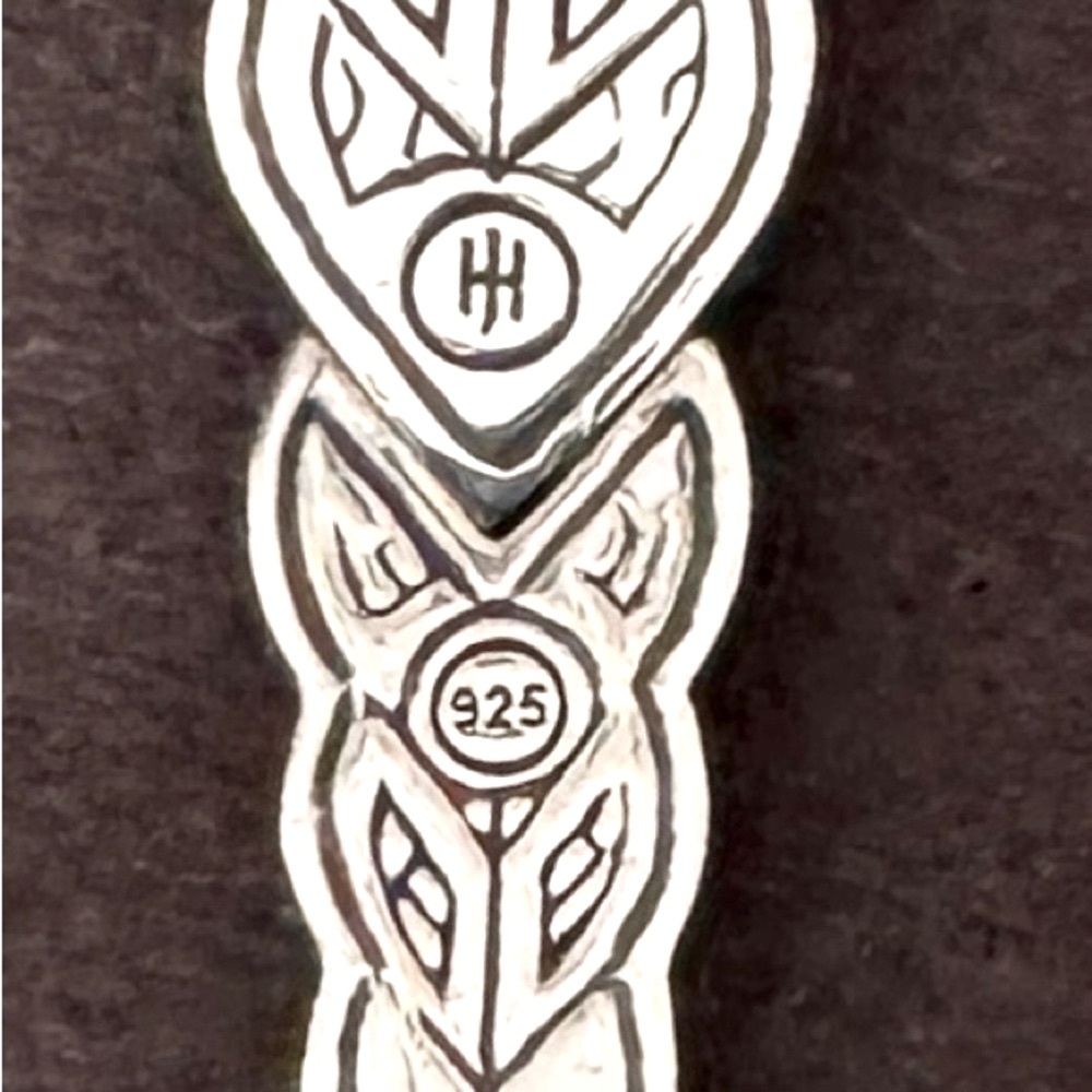 John Hardy Sterling Silver Legends Naga Dropfp Earrings w/Black Sapphires - Picture 6 of 6